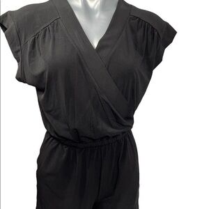 Simply styled black short romper